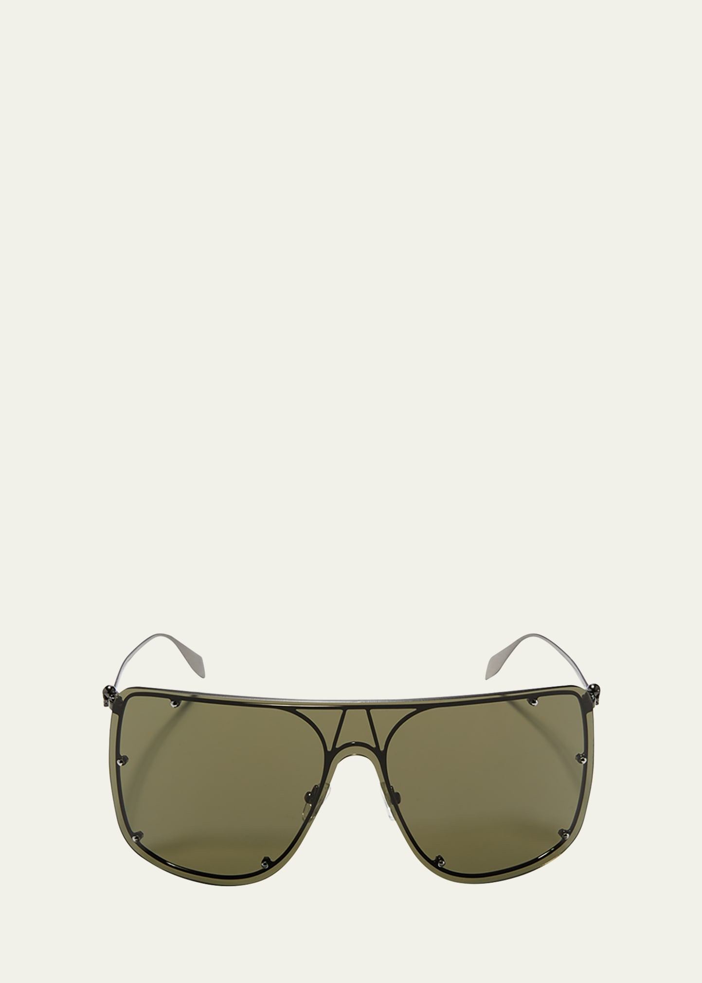 Alexander McQueen Studded Skull Shield Sunglasses | Bergdorf Goodman