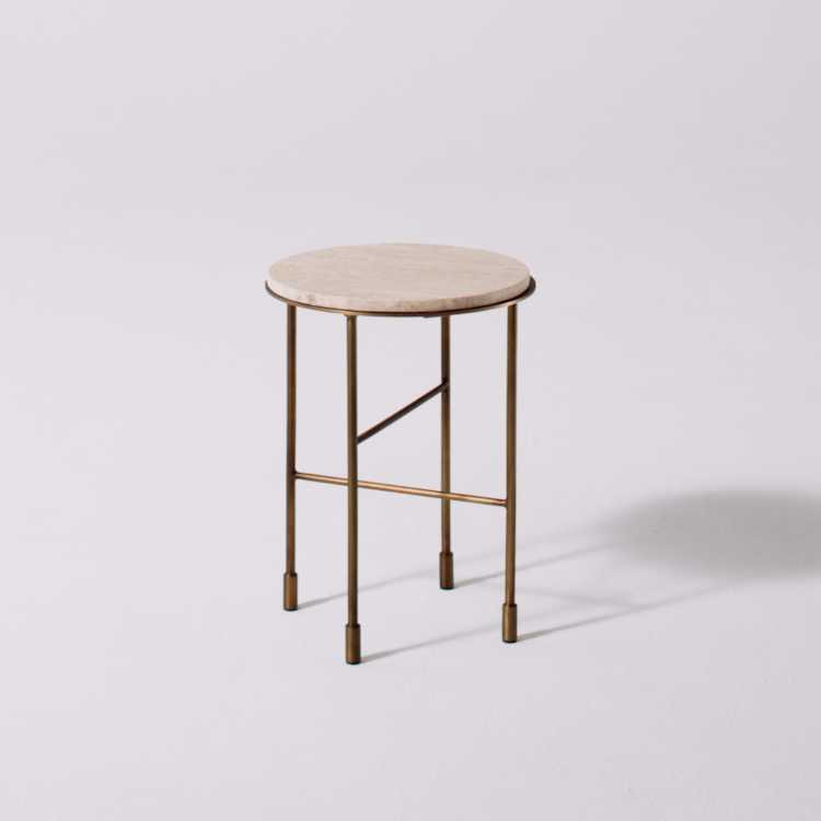 Fay Travertine Side Table (13.5") | West Elm (US)