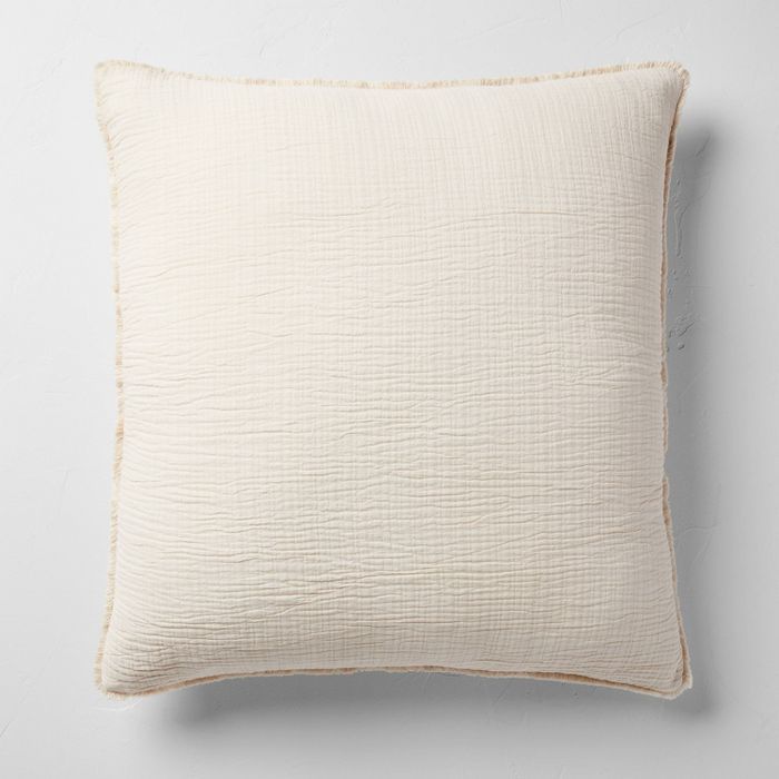 Euro 26''x26'' Textured Chambray Cotton Decorative Throw Pillow - Casaluna™ | Target
