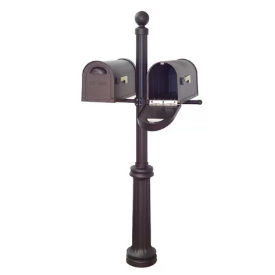 Classic Curbside Mailboxes with Fresno Double Mount Post Included | Wayfair North America
