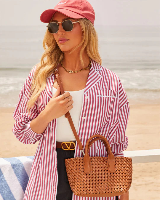 Picnic Date Woven Top Handle Tote Bag | VICI