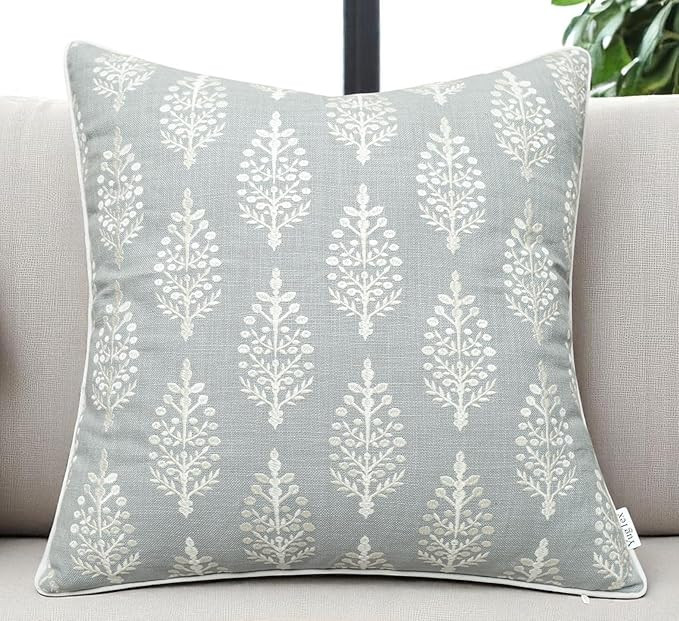 Chandni Paiseley Embroiderd Decorative Square Accent Throw Pillow Cover - Sofa, Chair, Couch, Bed... | Amazon (US)