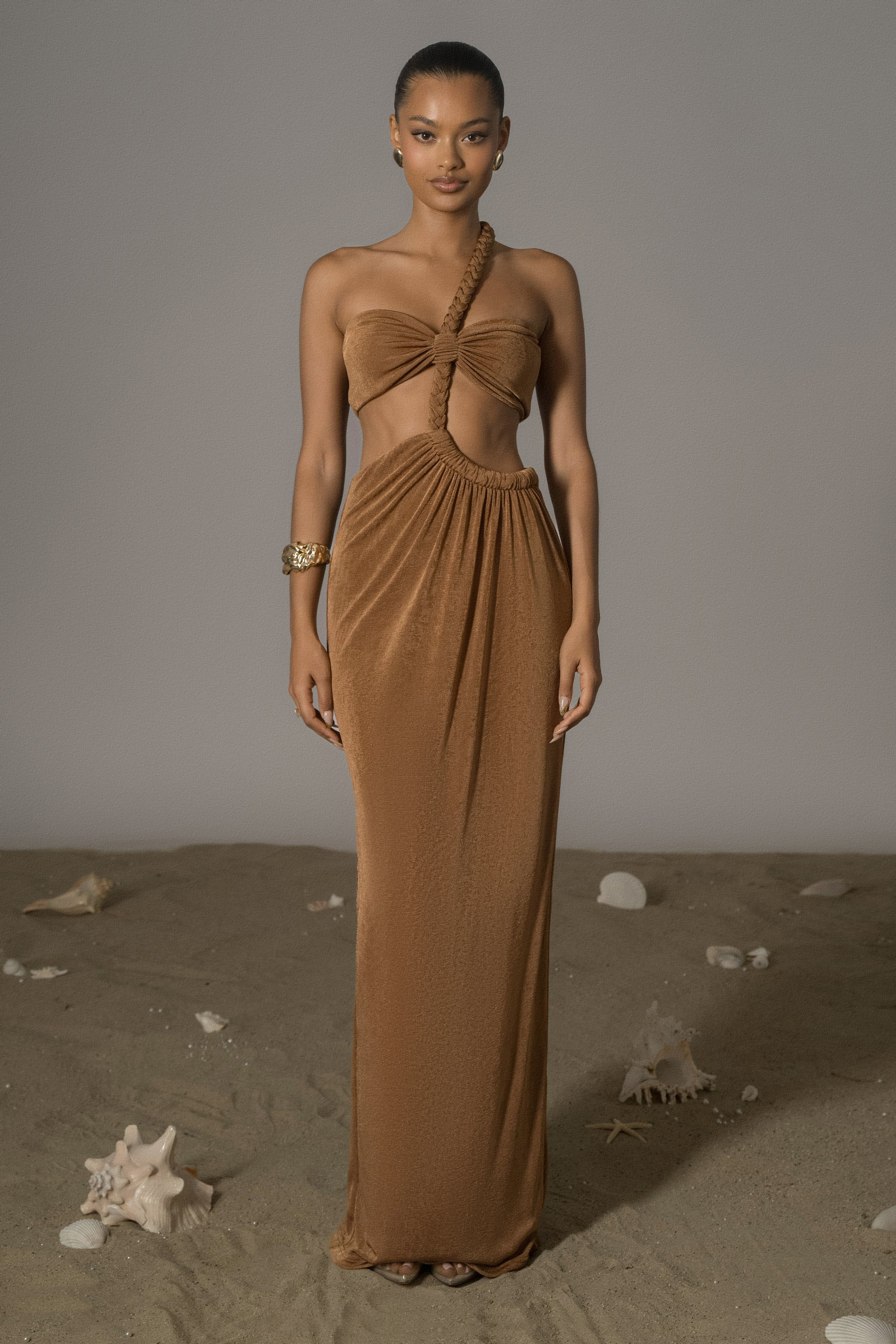 Ema One Shoulder Maxi Dress | JLUXLABEL