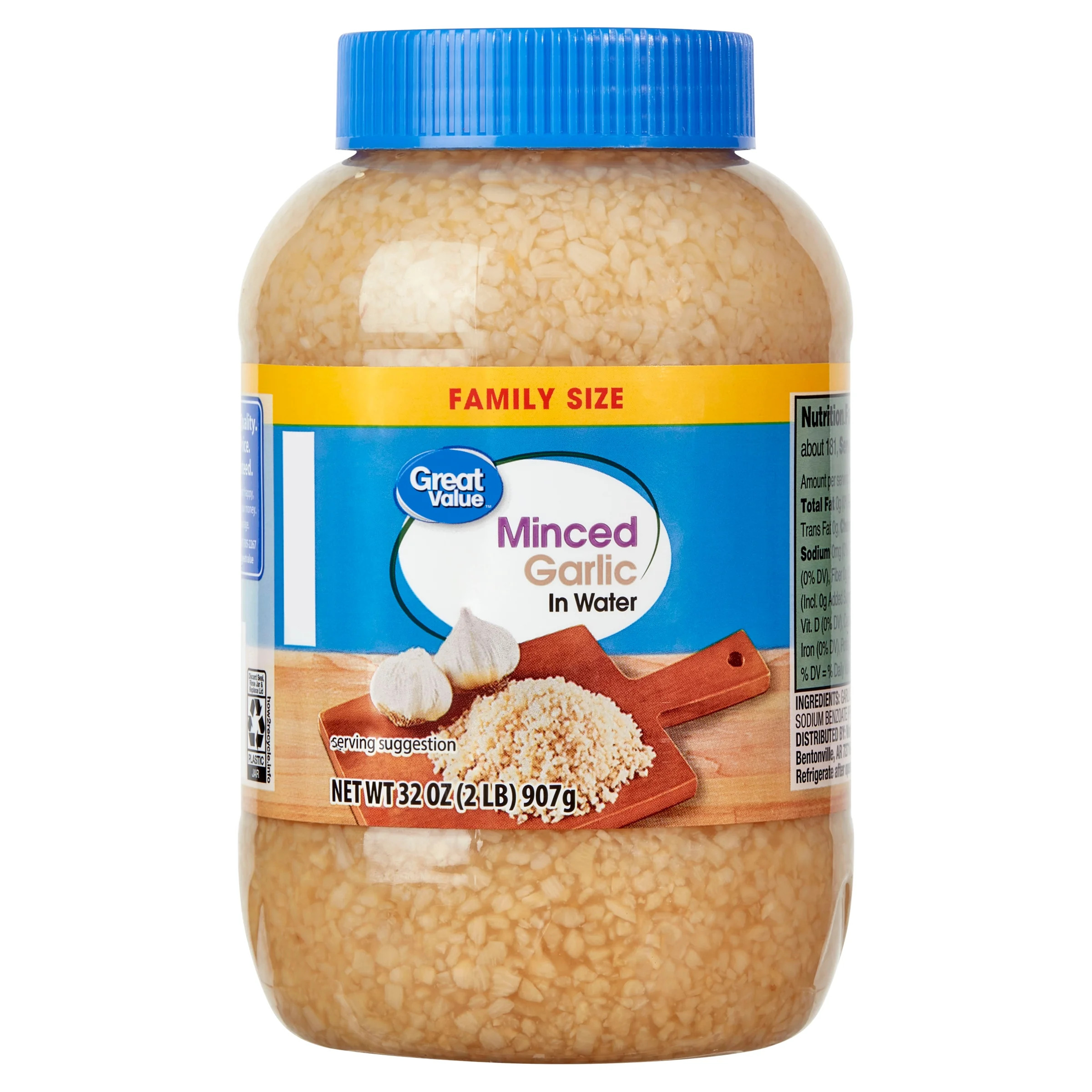 Great Value Minced Garlic in Water, 32 oz | Walmart (US)