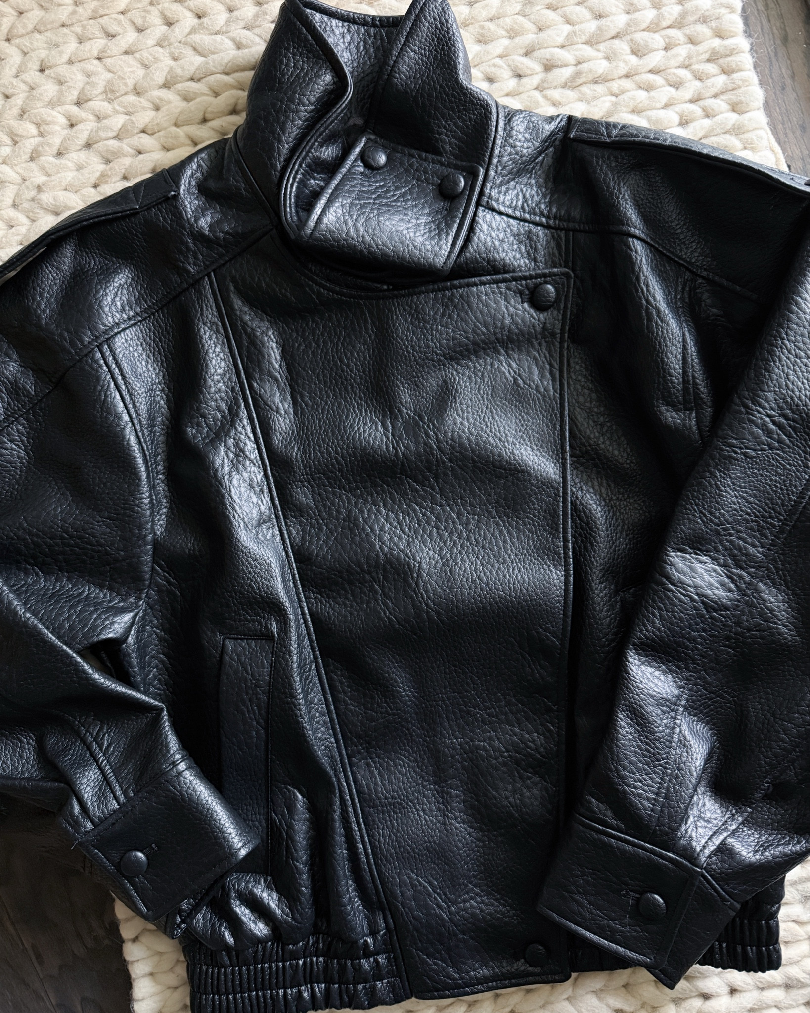 Effortless edge layer I’ll be wearing on repeat, this ZARA faux leather jacket. I got my usual size XS for the perfect oversized fit. 

zara jacket women - zara leather jacket - black leather jacket women - faux leather jacket women - cropped leather jacket - elevated outerwear - chic fall jacket - winter layering piece - everyday jacket women - minimalist fashion - capsule wardrobe staples - neutral wardrobe essentials - polished casual style - modern womens fashion - european style jacket - street style outerwear - womens fashion finds - wardrobe basics women - timeless jackets women - outfit elevating layers - YSL 

#LTKU #LTKootd #LTKActive