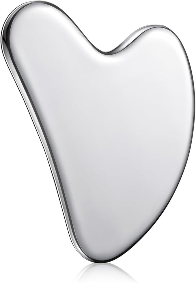 Nuanchu Stainless Steel Gua Sha Facial Tools Metal Guasha Tool for Face Body Jawline Shaper, Doub... | Amazon (US)