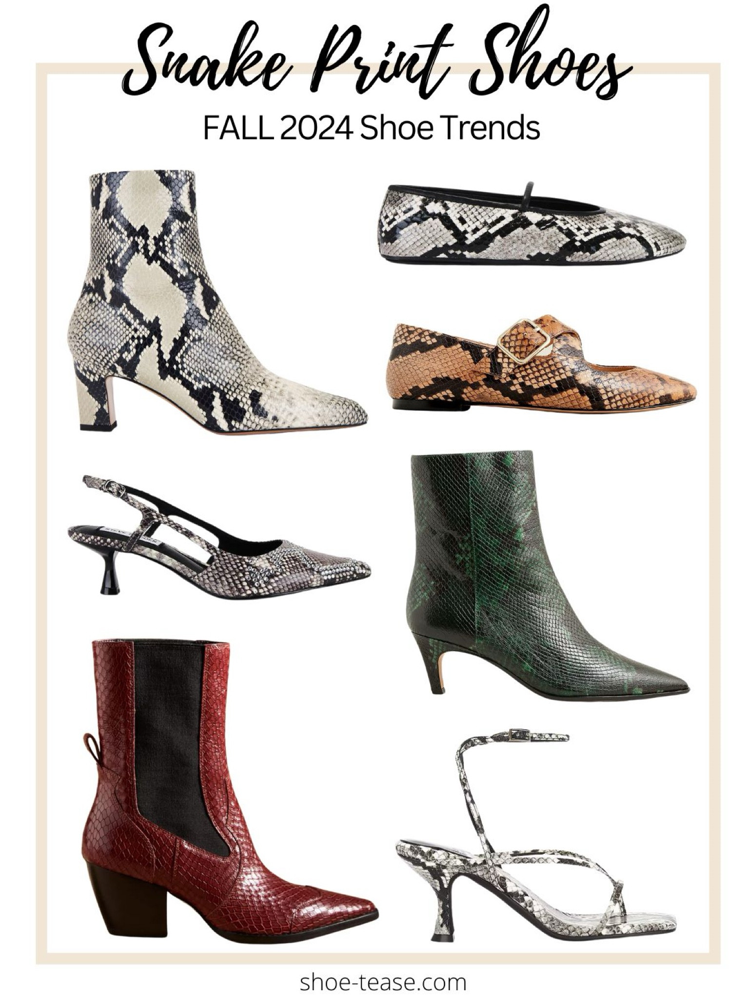 Snake print shoes, boots and flats are trending for Fall 2024!  🐍 

#LTKShoeCrush #LTKSeasonal
