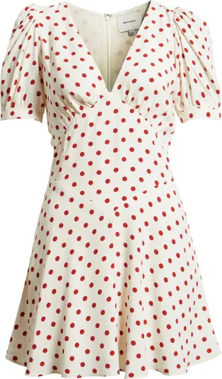 Reformation Naira Puff Sleeve Minidress | Nordstrom | Nordstrom