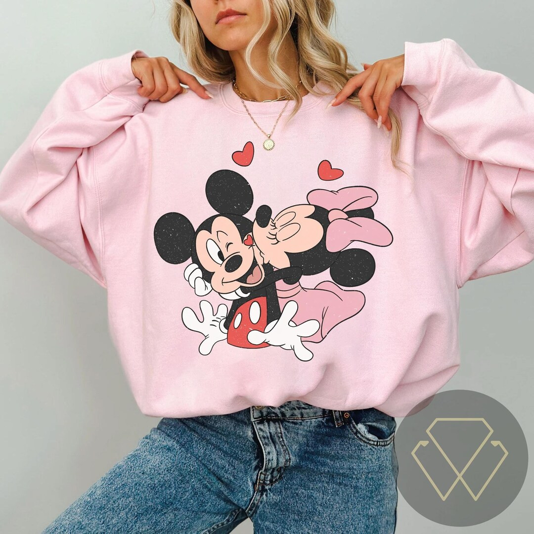 Vintage Mickey and Minnie Valentine Comfort Colors Shirt, Disneyland Love Shirt, Valentines Day S... | Etsy (US)