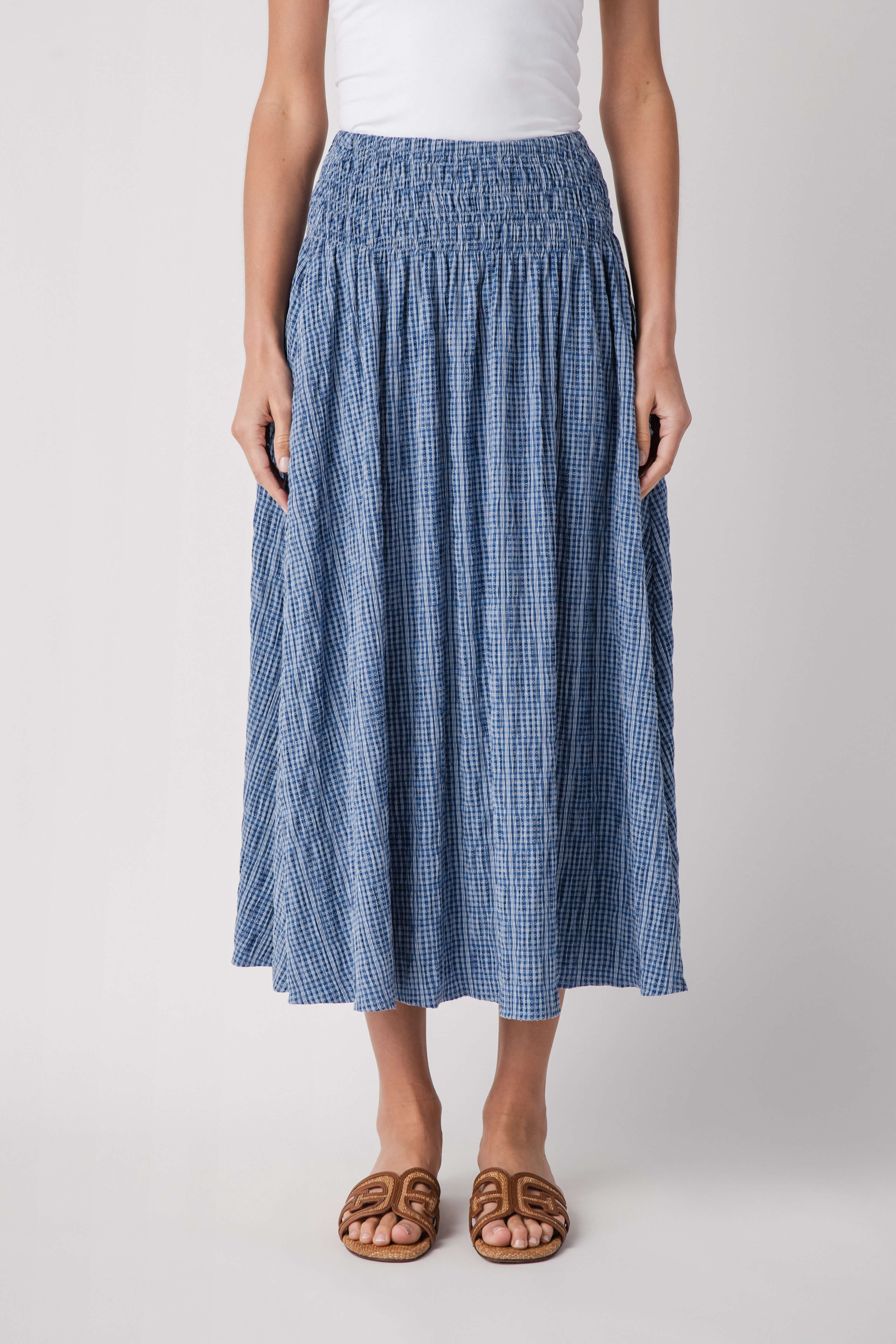 Raisonnel Gingham Maxi Skirt | Social Threads