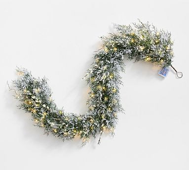Faux Pine and Pussywillow Wreath & Garland | Pottery Barn (US)