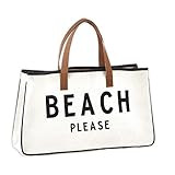 Santa Barbara Design Studio Hold Everything 100% Cotton Canvas Tote Bag with Leather Handles, 20"... | Amazon (US)