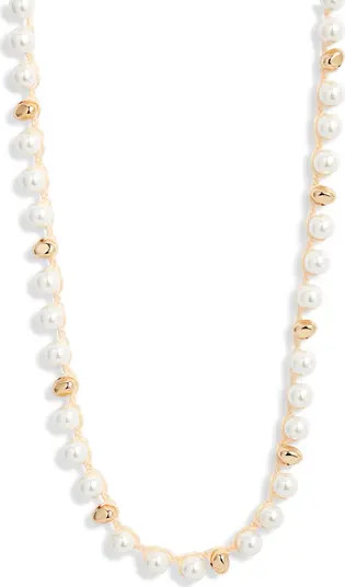 Nordstrom Faux Pearl Macramé Long Necklace | Nordstrom | Nordstrom
