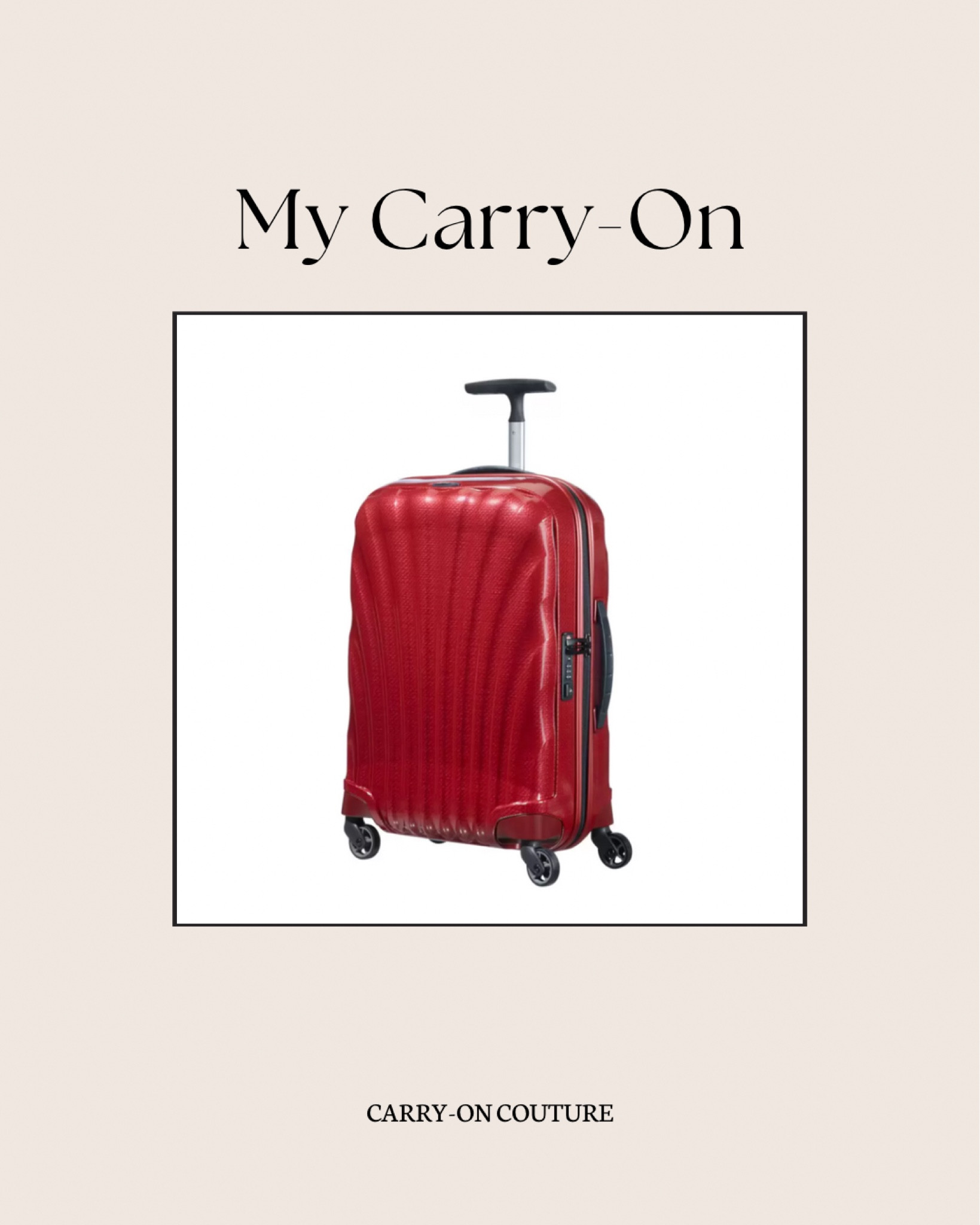 I often get asked about which carry-on suitcase I use.  I love this ULTRA LIGHTWEIGHT hard shell from Samsonite.  It’s a bit of a splurge, but if you travel a lot and want to make the investment, it’s a great little suitcase!  And if you’re lucky, it might be on sale! 

#LTKtravel #LTKover40