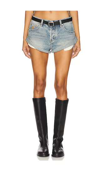 Bandits Low Waist Denim Shorts in Phoenix Blue | Revolve Clothing (Global)