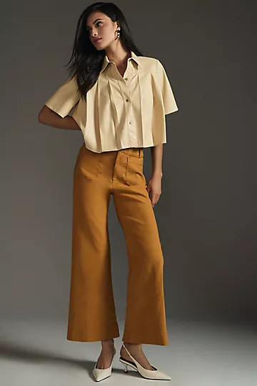 The Colette Cropped Wide-Leg Pants | Anthropologie (US)