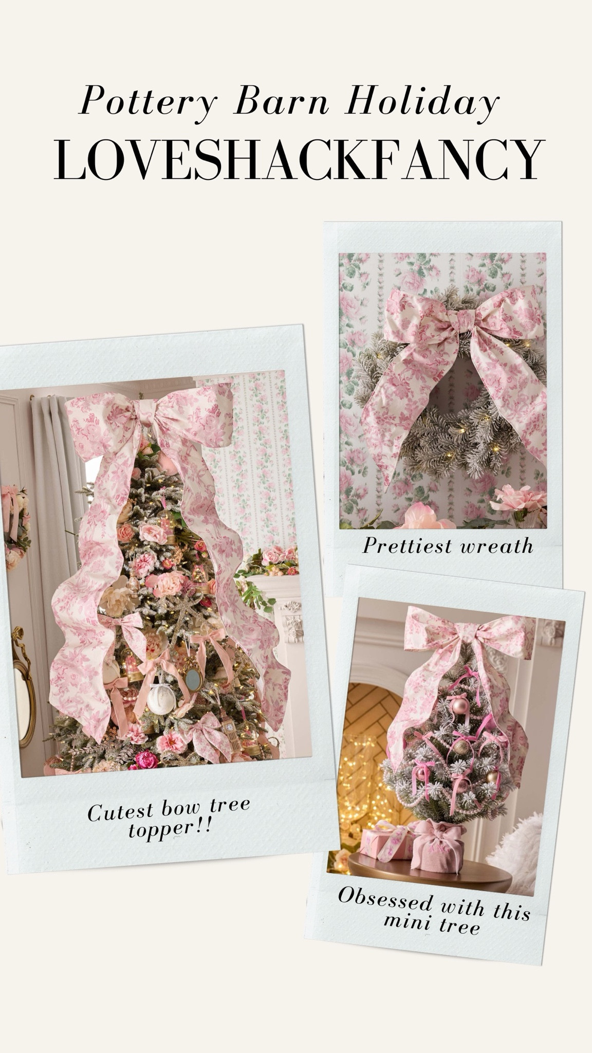 Christmas tree bow, love shack fancy, Christmas tree decor. Holiday bows. Pottery barn decor  

#LTKHoliday #LTKSeasonal #LTKHome