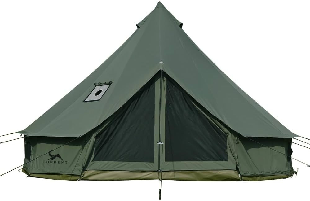 MC TOMOUNT Canvas Tent Bell Tent Yurt with Stove Jack Zipped Removable Floor for Glamping Truck C... | Amazon (US)