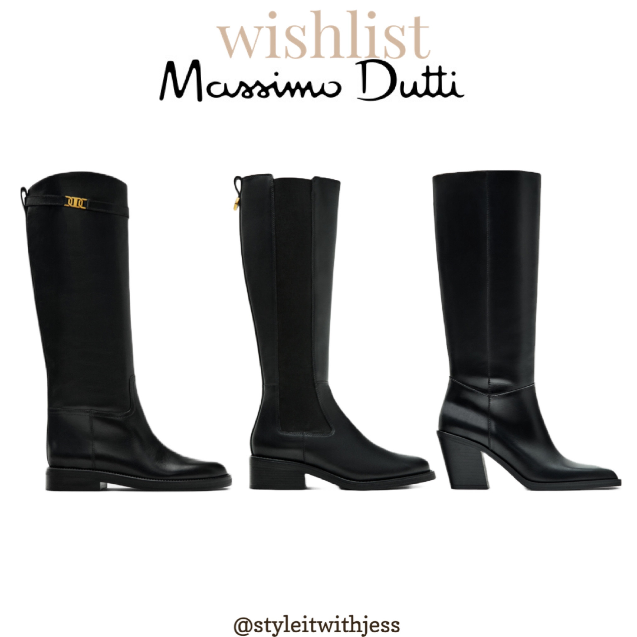 Massimo Dutti splurge-worthy pieces: tall boots  🖤

#LTKshoecrush #LTKover40 #LTKstyletip