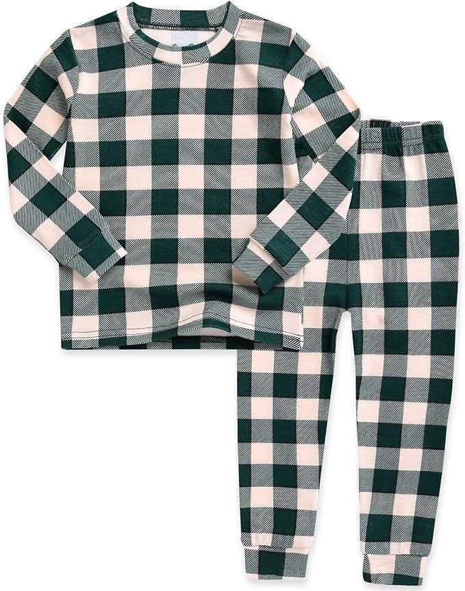 VAENAIT BABY 12M-7T Kids Unisex Girls & Boys Soft Comfy Modal Tencel Sleepwear Pajamas 2pcs Set | Amazon (US)