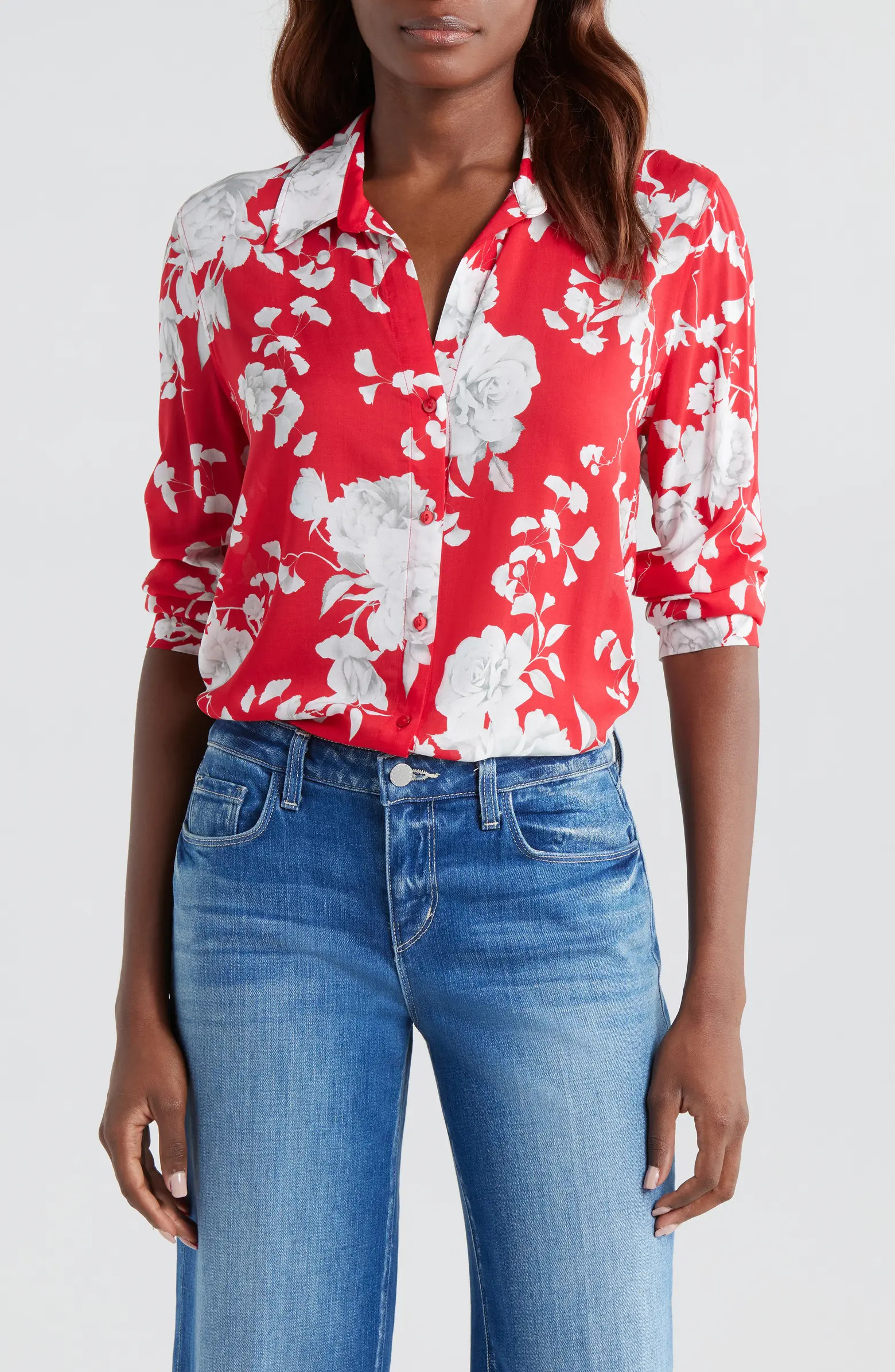 L'AGENCE Holly Floral Print Button-Up Shirt | Nordstrom | Nordstrom