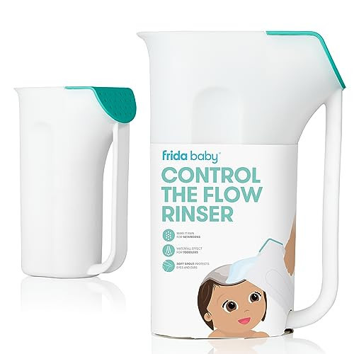 Frida Baby Control The Flow Bath Rinse Cup | Rinser Cup to Wash Hair + Body | Rinser Cup for Bath Time with Easy Grip Handle + Removable Rain Shower | Amazon (US)