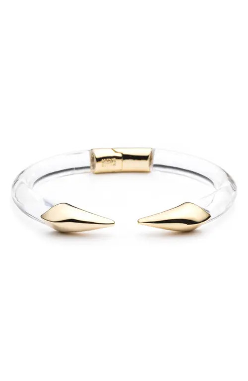 Alexis Bittar Mirrored Pyramid Hinged Cuff Bracelet in Clear at Nordstrom | Nordstrom