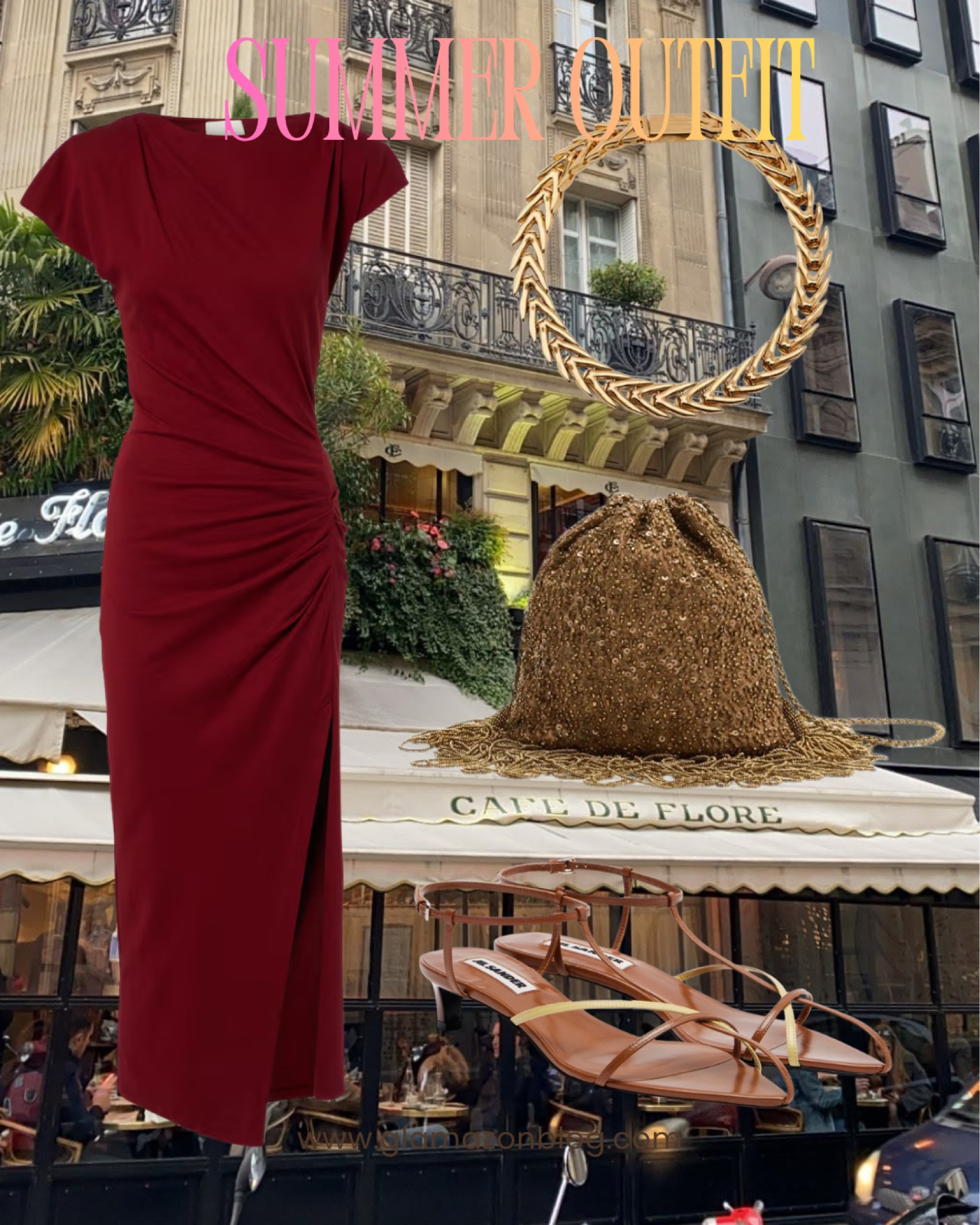 Isabel marant outfit, maxi dress, burgundy dress, Mytheresa, beaded bag, jil sander sandals 

#LTKuk #LTKeurope #LTKsummer