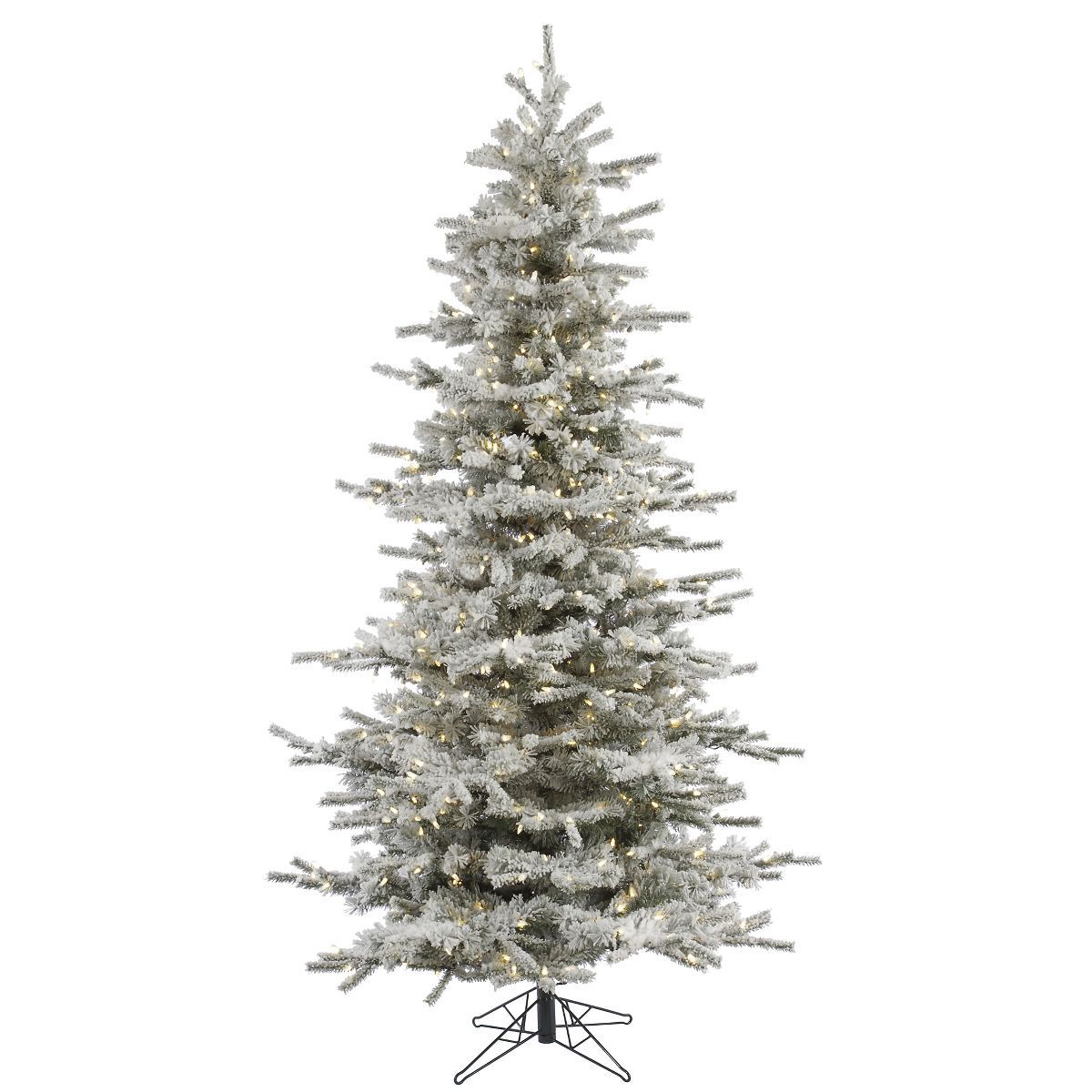 Vickerman Flocked Sierra Fir Slim Artificial Christmas Tree | Target