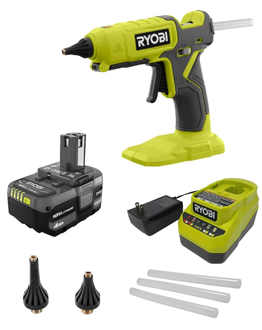 RYOBI Ryobi Glue Gun Kit P307 ONE+ 18V Cordless Dual Temperature with 4.0 Ah Lithium-Ion Battery ... | Amazon (US)