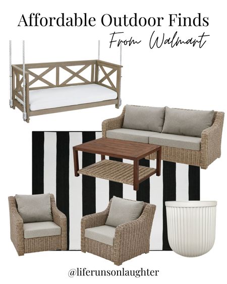 Affordable outdoor furniture and decor from Walmart 

@walmart #walmarthome 

#LTKHome #LTKSeasonal