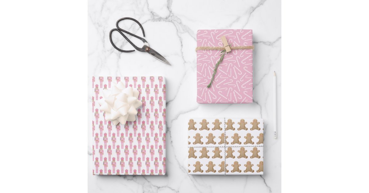 Girl's Pink Christmas Family Favorites Holidays Wrapping Paper Sheets | Zazzle | Zazzle