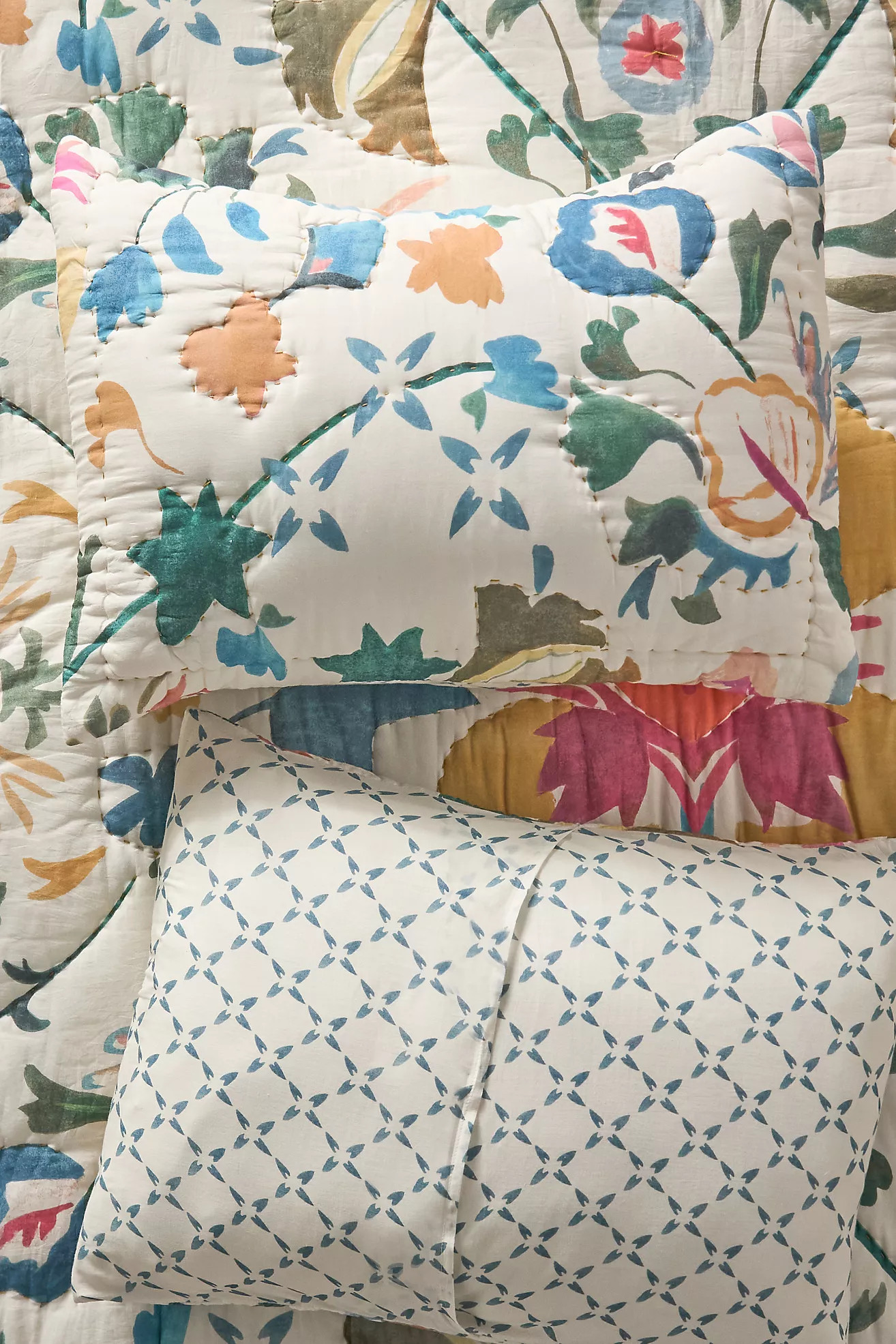 Cotton Voile Printed Pillow Shams, Set of 2 | Anthropologie (US)