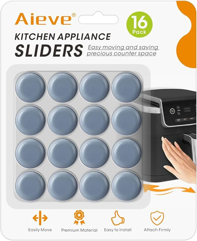Aieve Appliance Sliders, 16 Pcs Self Adhesive Appliance Slider for Easy Moving & Space Saving, Sm... | Amazon (US)