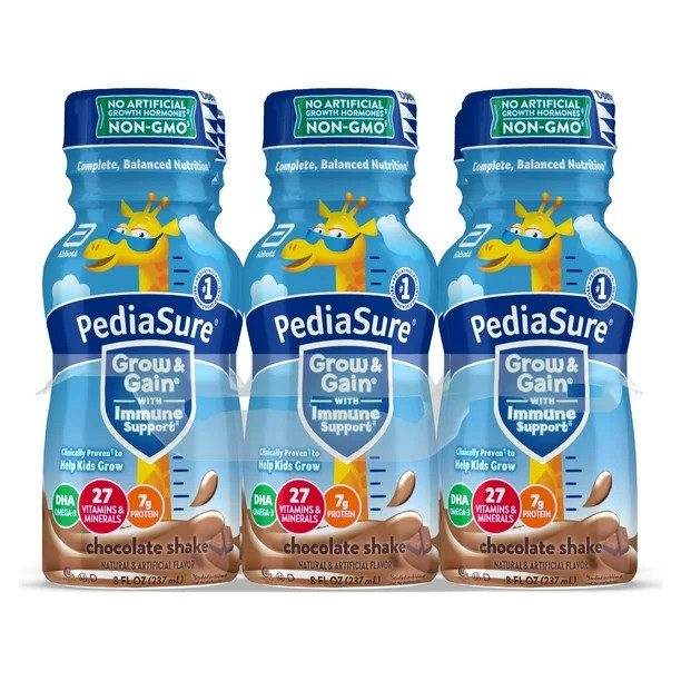 PediaSure Grow & Gain Nutritional Shake, Chocolate, 8-fl-oz (6 Count) | Walmart (US)