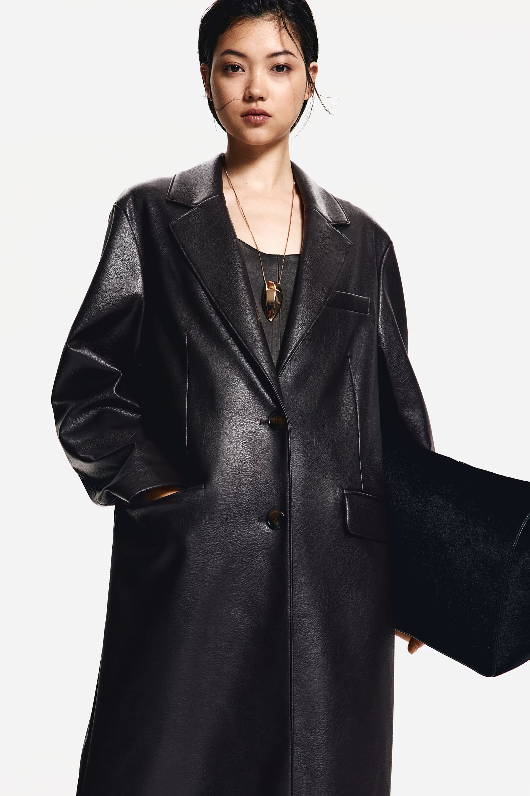 Oversized Coated Coat | H&M (US + CA)