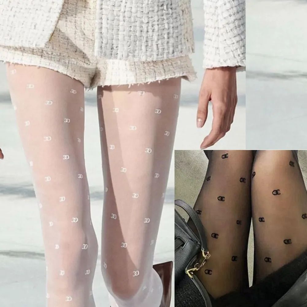 Fashion Luxury Bottoms Sexy Tight Stockings Legging Pantyhose Woman Letter Printed Flocking Stock... | DHGate