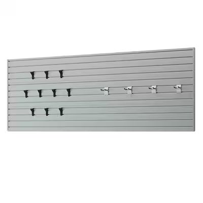 Flow Wall  Hook and Panel Starter Set- Silver 15-Piece 36-in Silver Steel Multipurpose Storage R... | Lowe's