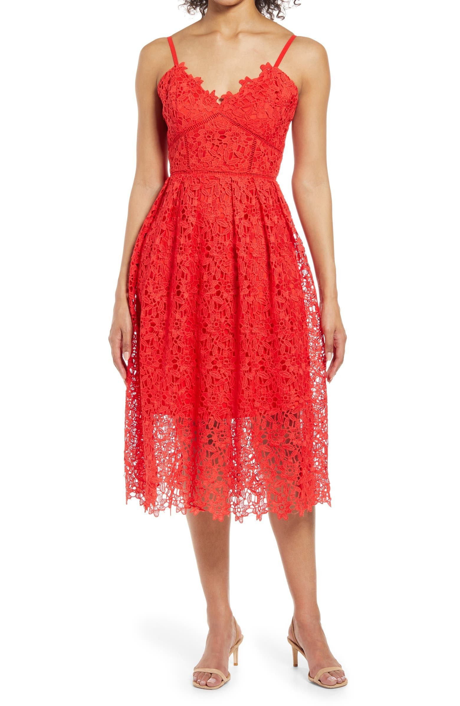 Crochet Lace Fit & Flare Dress | Nordstrom