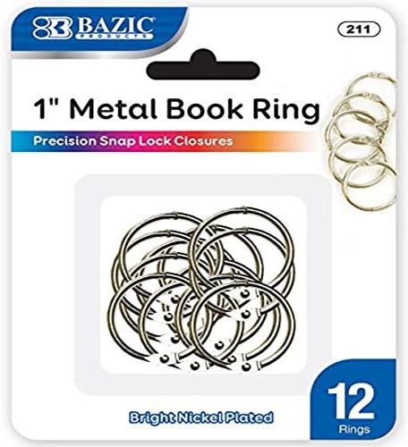 BAZIC 1" Metal Book Rings (12/Pack), 1-Pack | Amazon (US)
