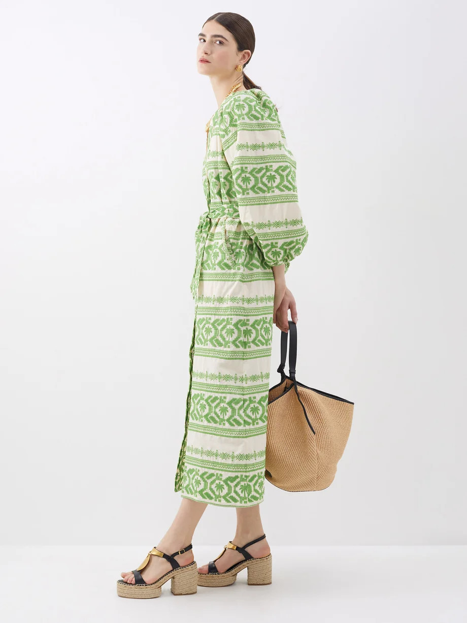 Rimara embroidered cotton-voile midi dress | Johanna Ortiz | Matches (US)