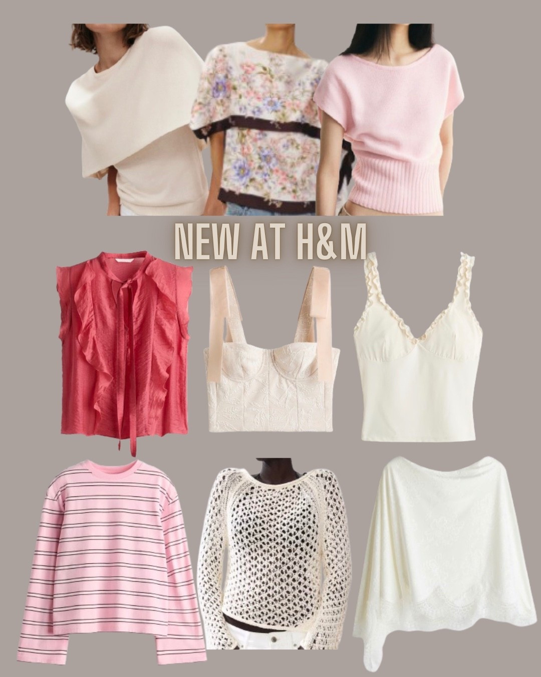 H&M fashion
Cute tops