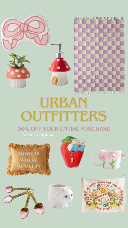 Urban is doing 30% off your entire purchase(with some exclusions)! There are so many cute items! 

#LTKhome #LTKsalealert