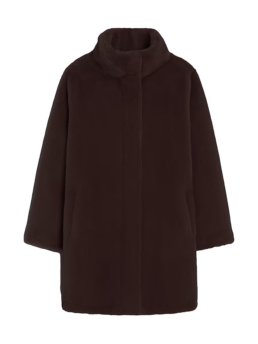 Women's Blair Faux Fur Stand Collar Coat - Espresso - Size XXS | Saks Fifth Avenue