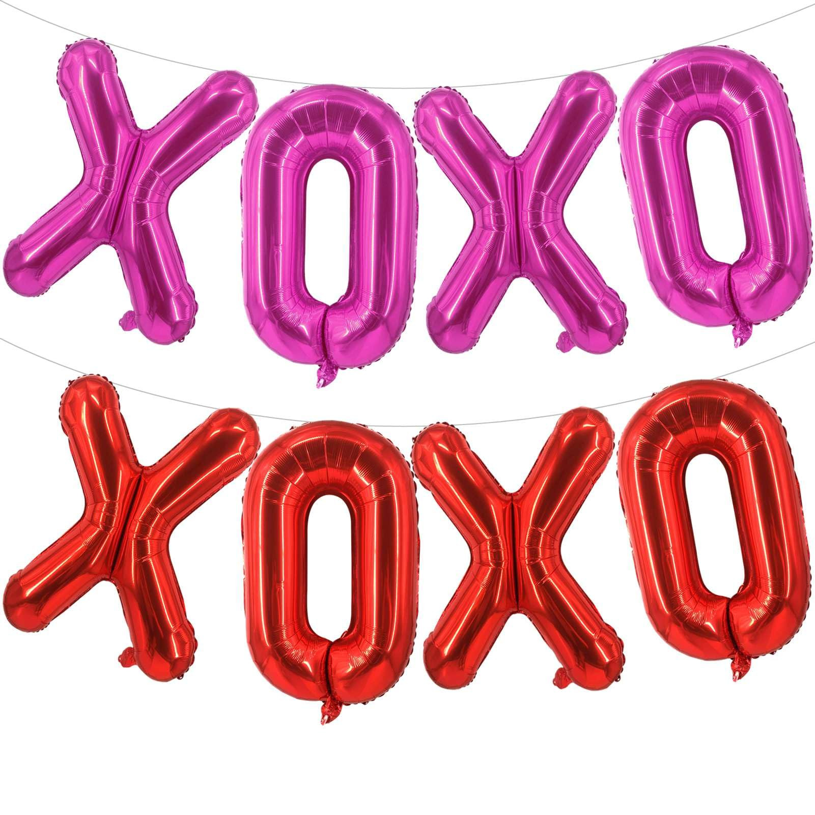 Red XOXO Balloons Pink XOXO Balloons Valentines Day Decorations for for Valentines Day Bridal Sho... | Amazon (US)