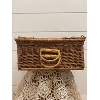 Vintage Wicker Picnic Basket | Etsy (CAD)