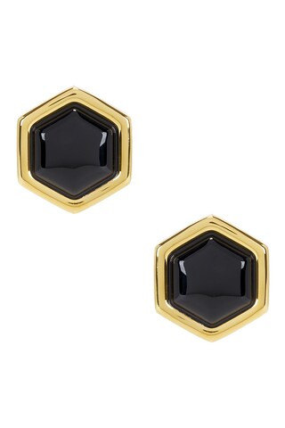Cendre Muse Earrings in Gold & Black from Revolve.com | Revolve Clothing (Global)
