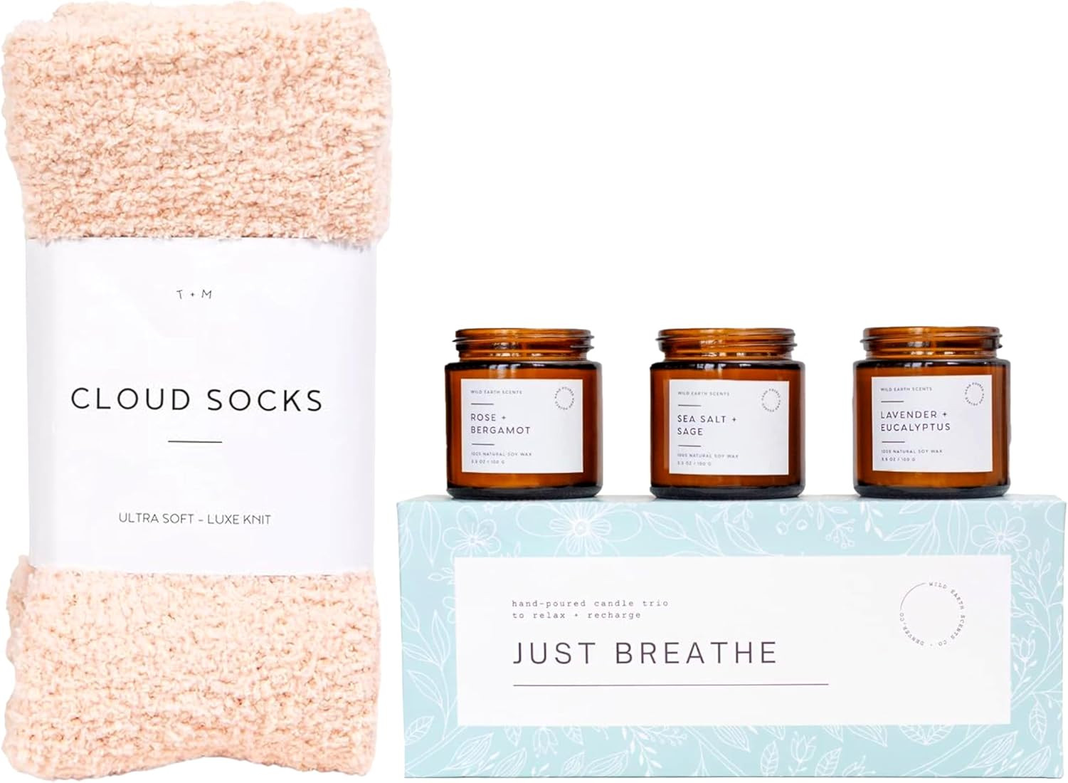 Unboxme Gifts Ultimate Relaxation Gift Set – Scented Soy Wax Candle & Ultra-Luxe Fuzzy Socks in... | Amazon (US)