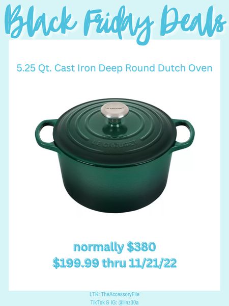 Le Creuset Dutch Oven on major sale! 

Pots and pans, for the home, for the kitchen, thanksgiving necessities, Christmas dinner, soup pot, kitchen finds #blushpink #winterlooks #winteroutfits #winterstyle #winterfashion #wintertrends #shacket #jacket #sale #under50 #under100 #under40 #workwear #ootd #bohochic #bohodecor #bohofashion #bohemian #contemporarystyle #modern #bohohome #modernhome #homedecor #amazonfinds #nordstrom #bestofbeauty #beautymusthaves #beautyfavorites #goldjewelry #stackingrings #toryburch #comfystyle #easyfashion #vacationstyle #goldrings #goldnecklaces #fallinspo #lipliner #lipplumper #lipstick #lipgloss #makeup #blazers #primeday #StyleYouCanTrust #giftguide #LTKRefresh #LTKSale #springoutfits #fallfavorites #LTKbacktoschool #fallfashion #vacationdresses #resortfashion #summerfashion #summerstyle #rustichomedecor #liketkit #highheels #Itkhome #Itkgifts #Itkgiftguides #springtops #summertops #Itksalealert #LTKRefresh #fedorahats #bodycondresses #sweaterdresses #bodysuits #miniskirts #midiskirts #longskirts #minidresses #mididresses #shortskirts #shortdresses #maxiskirts #maxidresses #watches #backpacks #camis #croppedcamis #croppedtops #highwaistedshorts #goldjewelry #stackingrings #toryburch #comfystyle #easyfashion #vacationstyle #goldrings #goldnecklaces #fallinspo #lipliner #lipplumper #lipstick #lipgloss #makeup #blazers #highwaistedskirts #momjeans #momshorts #capris #overalls #overallshorts #distressesshorts #distressedjeans #whiteshorts #contemporary #leggings #blackleggings #bralettes #lacebralettes #clutches #crossbodybags #competition #beachbag #halloweendecor #totebag #luggage #carryon #blazers #airpodcase #iphonecase #hairaccessories #fragrance #candles #perfume #jewelry #earrings #studearrings #hoopearrings #simplestyle #aestheticstyle #designerdupes #luxurystyle #bohofall #strawbags #strawhats #kitchenfinds #amazonfavorites #bohodecor #aesthetics 

#LTKhome #LTKCyberweek #LTKsalealert