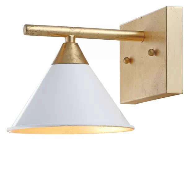 Clairlea 1 - Light Dimmable Gold Leaf Armed Sconce | Wayfair North America